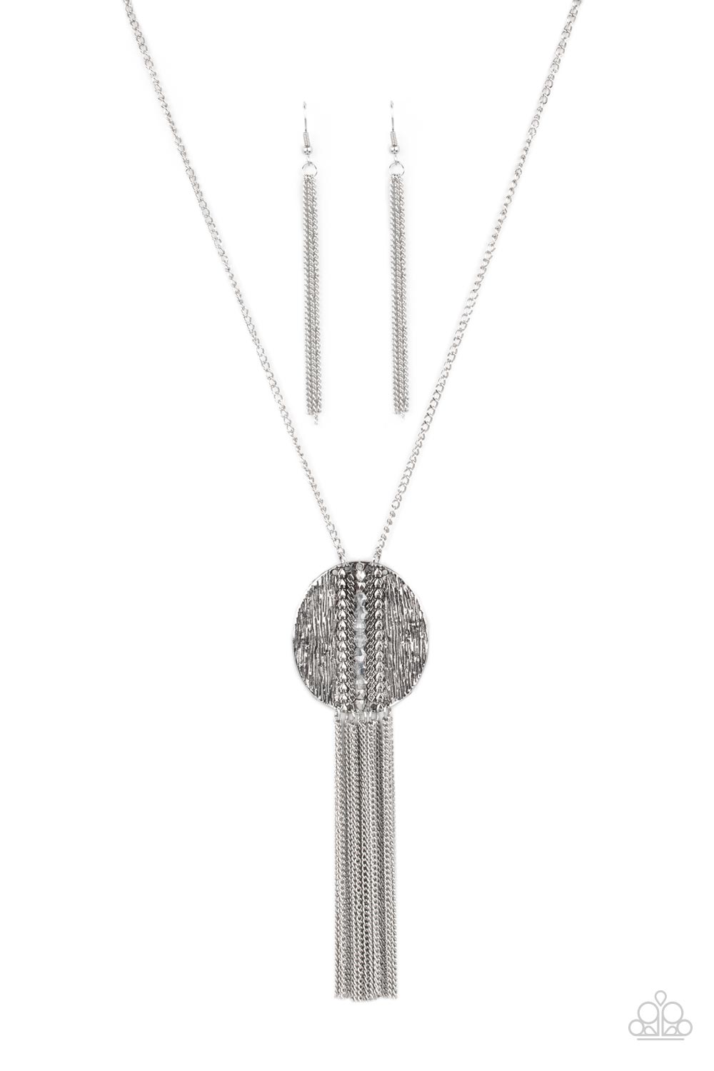 Radical Refinery Silver Necklace - Paparazzi Accessories- lightbox - CarasShop.com - $5 Jewelry by Cara Jewels