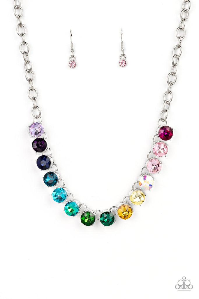 Eden Rhinestone & Bead Drop Necklace & Earring Set - Green – Sophia  Collection