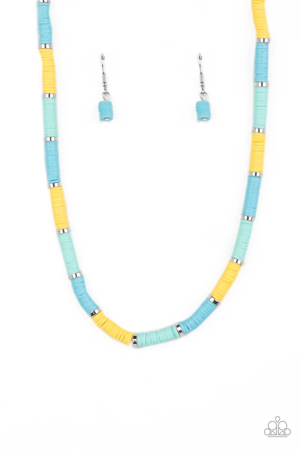 Rainbow Road Blue Necklace - Paparazzi Accessories- lightbox - CarasShop.com - $5 Jewelry by Cara Jewels