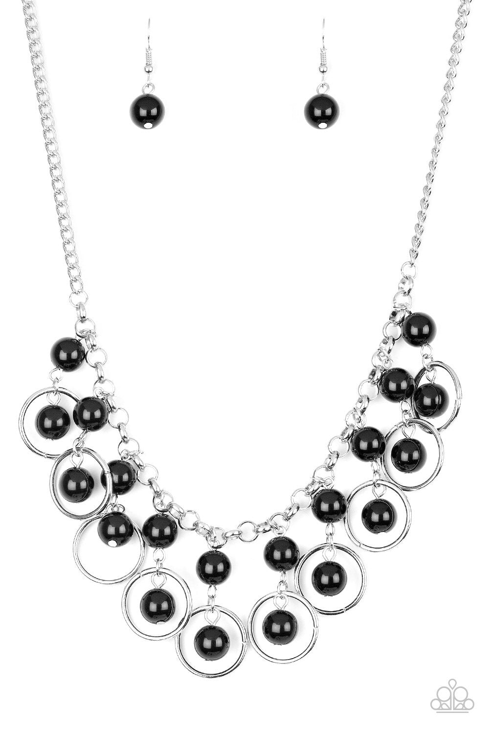 Really Rococo Black Necklace - Paparazzi Accessories - lightbox -CarasShop.com - $5 Jewelry by Cara Jewels