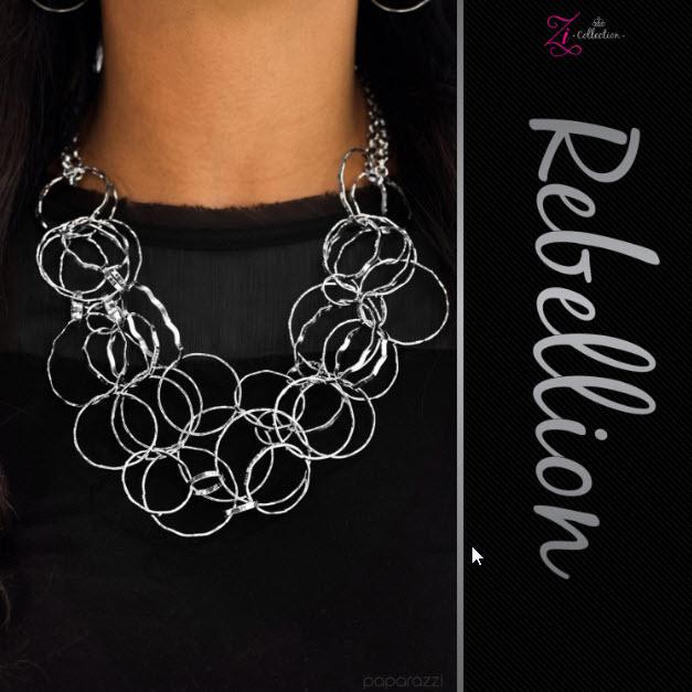 Rebellion 2017 Zi Collection Necklace and matching Earrings - Paparazzi Accessories-CarasShop.com - $5 Jewelry by Cara Jewels