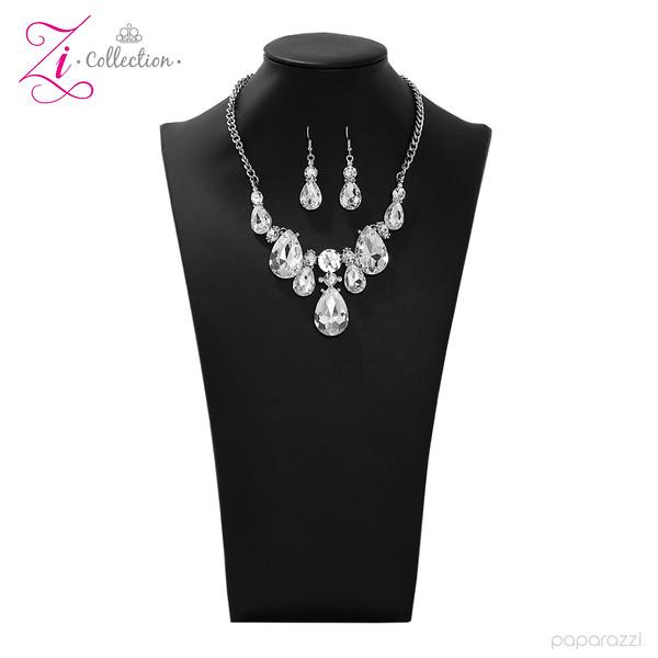 Reign 2019 Zi Collection Necklace and matching Earrings - Paparazzi Accessories-CarasShop.com - $5 Jewelry by Cara Jewels
