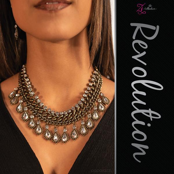 Revolution 2018 Zi Collection Necklace and matching Earrings - Paparazzi Accessories-CarasShop.com - $5 Jewelry by Cara Jewels