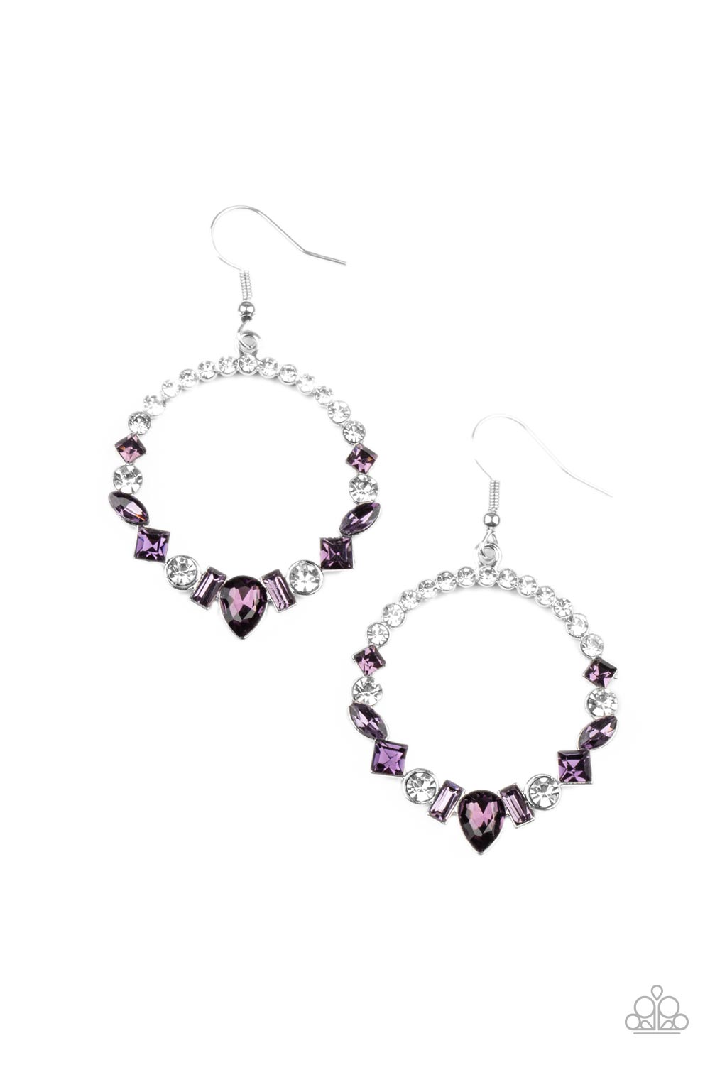 Revolutionary Refinement Purple Earrings - Paparazzi Accessories- lightbox - CarasShop.com - $5 Jewelry by Cara Jewels