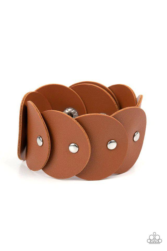 Rhapsodic Roundup Brown Bracelet - Paparazzi Accessories- lightbox - CarasShop.com - $5 Jewelry by Cara Jewels