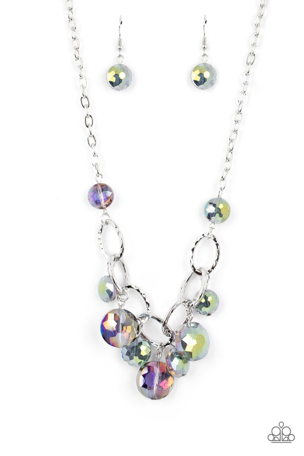 Rhinestone River Multi Purple Oil Spill Necklace - Paparazzi Accessories- lightbox - CarasShop.com - $5 Jewelry by Cara Jewels