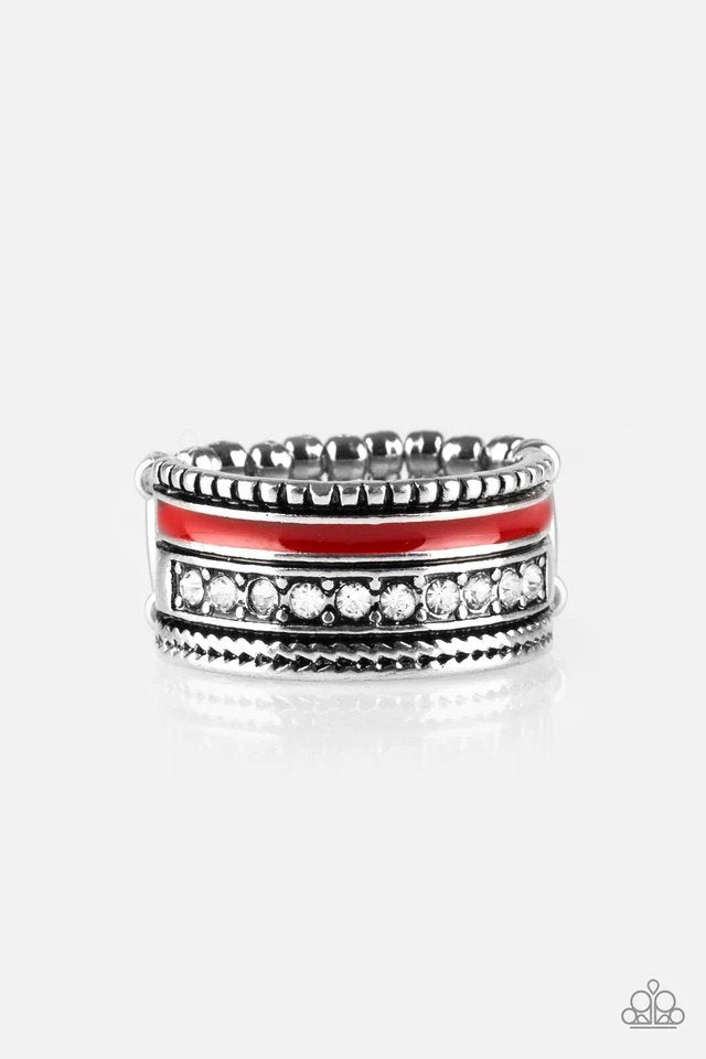 Rich Rogue Red Ring - Paparazzi Accessories- lightbox - CarasShop.com - $5 Jewelry by Cara Jewels