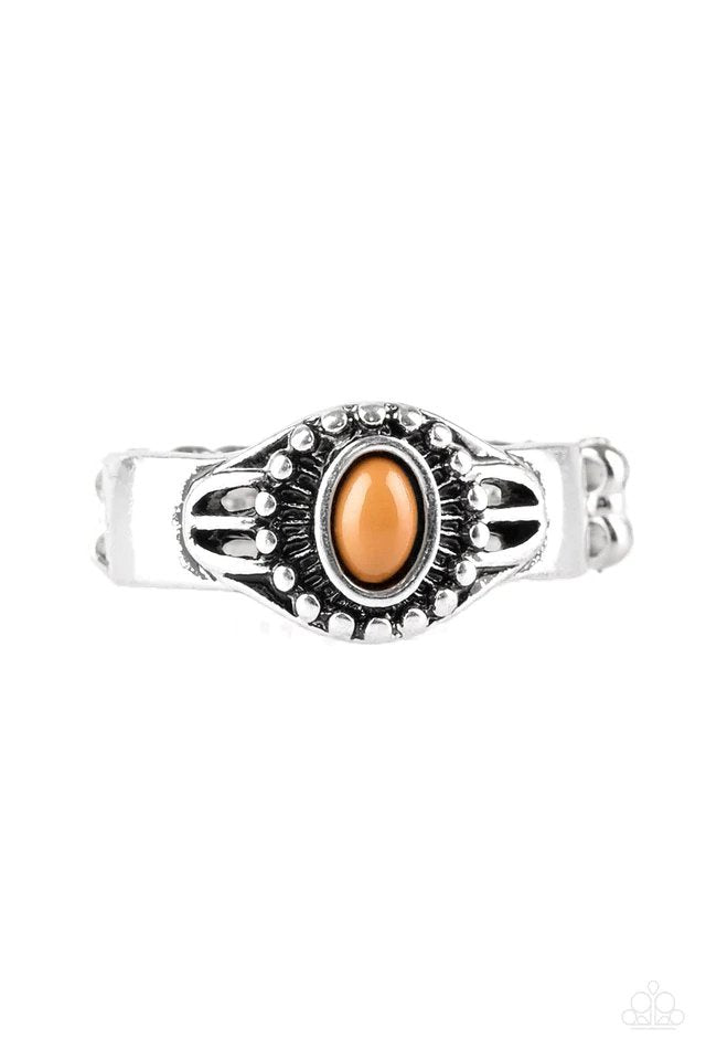 Right On TREK Brown Ring - Paparazzi Accessories- lightbox - CarasShop.com - $5 Jewelry by Cara Jewels