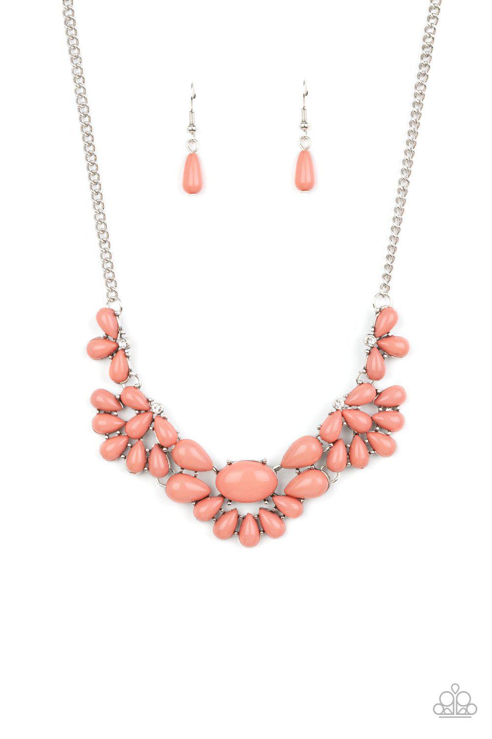 Secret GARDENISTA Pink Necklace - Paparazzi Accessories 2021 Convention Exclusive- lightbox - CarasShop.com - $5 Jewelry by Cara Jewels