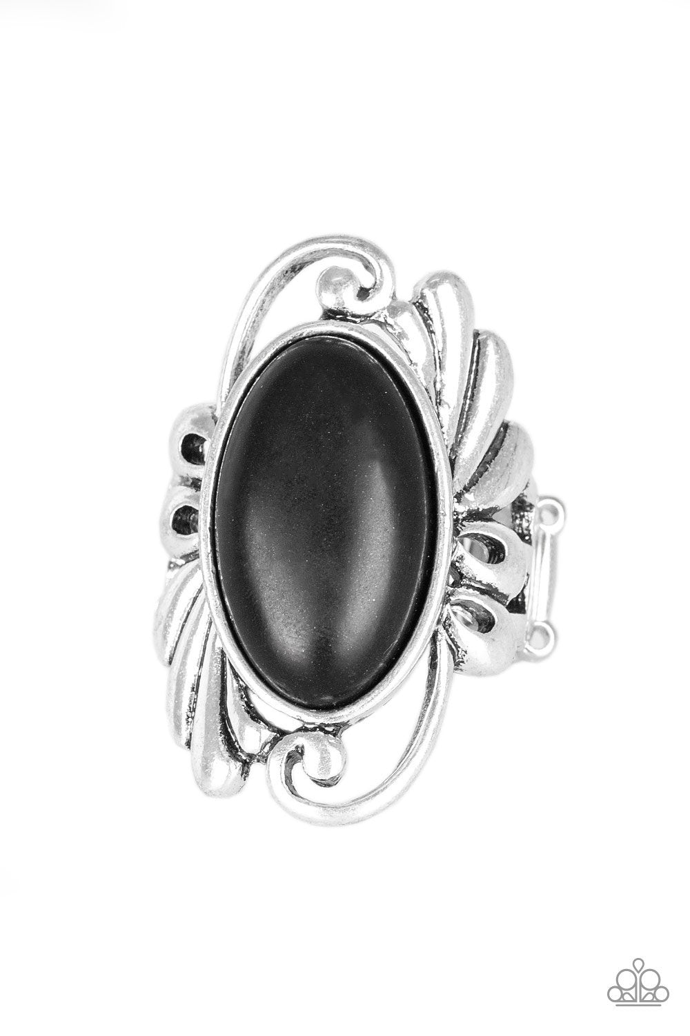 Sedona Sunset Black Stone Ring - Paparazzi Accessories- lightbox - CarasShop.com - $5 Jewelry by Cara Jewels