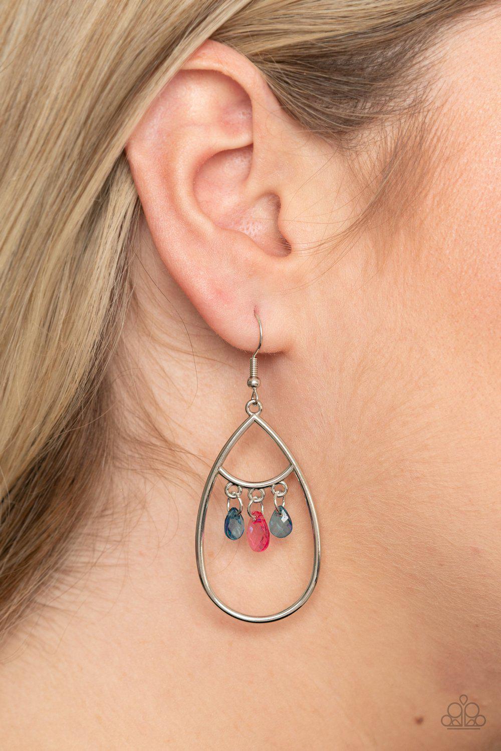 Shimmer Advisory Multi Earrings - Paparazzi Accessories - model -CarasShop.com - $5 Jewelry by Cara Jewels