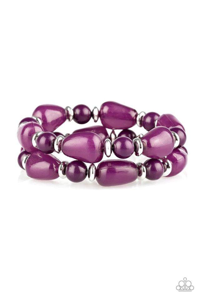 Show Us HUEs Boss! Purple Bracelet - Paparazzi Accessories- lightbox - CarasShop.com - $5 Jewelry by Cara Jewels