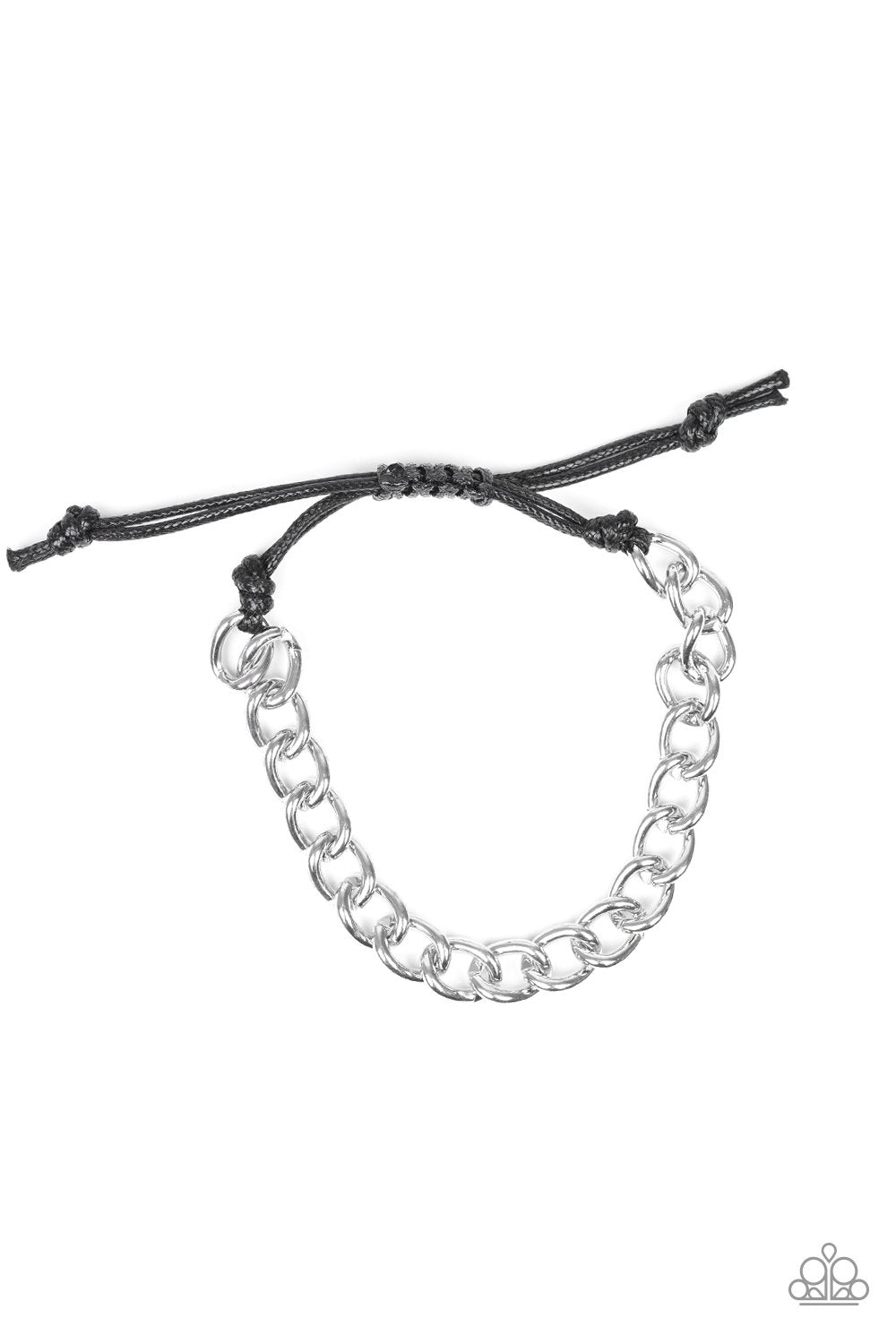 Sideline Silver Urban Sliding Knot Bracelet - Paparazzi Accessories-CarasShop.com - $5 Jewelry by Cara Jewels