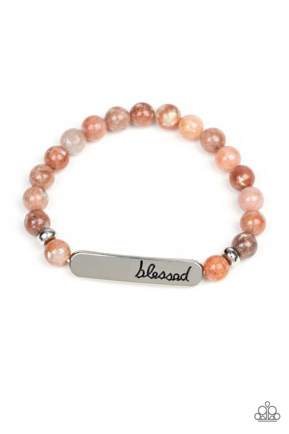Simply Blessed Multicolor Stone Stretch Bracelet - Paparazzi Accessories-CarasShop.com - $5 Jewelry by Cara Jewels