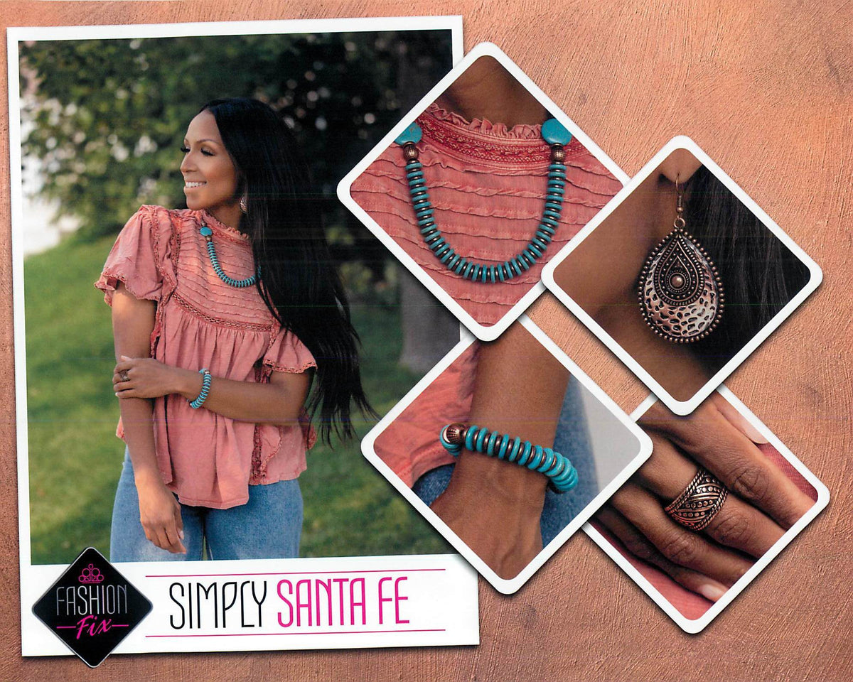 Simply Santa Fe Complete Trend Blend (4 pc set) November 2020 - Paparazzi Accessories Fashion Fix-Set-CarasShop.com - $5 Jewelry by Cara Jewels