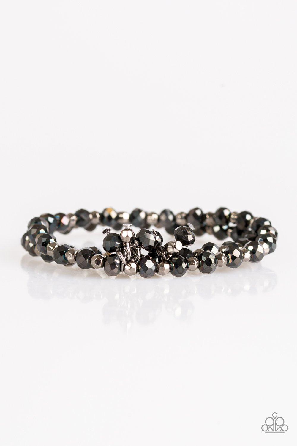 Sink Or Shimmer Black Bracelet Set - Paparazzi Accessories-CarasShop.com - $5 Jewelry by Cara Jewels