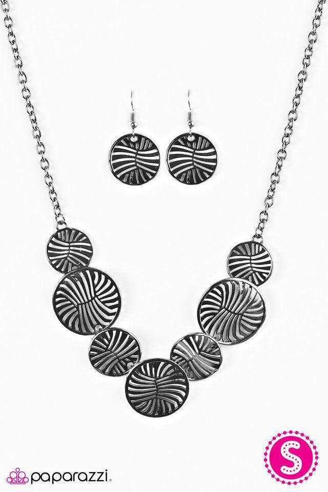 Slam Dunk Black Necklace - Paparazzi Accessories- lightbox - CarasShop.com - $5 Jewelry by Cara Jewels