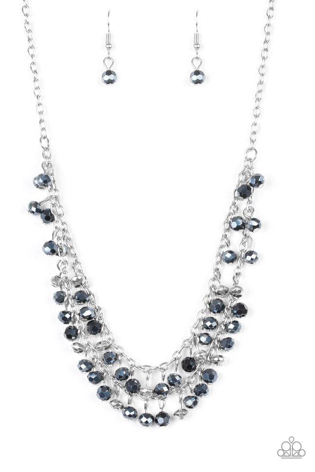 So In Season Blue & Silver Necklace - Paparazzi Accessories- lightbox - CarasShop.com - $5 Jewelry by Cara Jewels