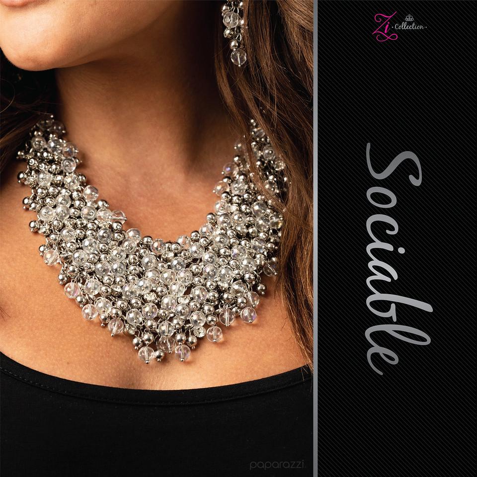 Sociable 2020 Zi Collection Necklace - Paparazzi Accessories-CarasShop.com - $5 Jewelry by Cara Jewels