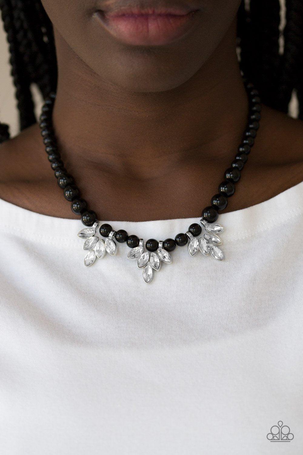 Society Socialite Black Pearl Necklace - Paparazzi Accessories-CarasShop.com - $5 Jewelry by Cara Jewels