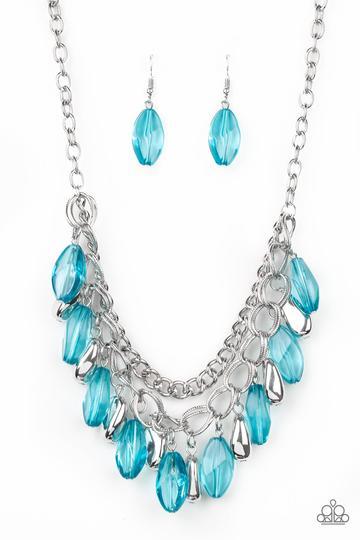 Spring Daydream Blue Necklace - Paparazzi Accessories-CarasShop.com - $5 Jewelry by Cara Jewels