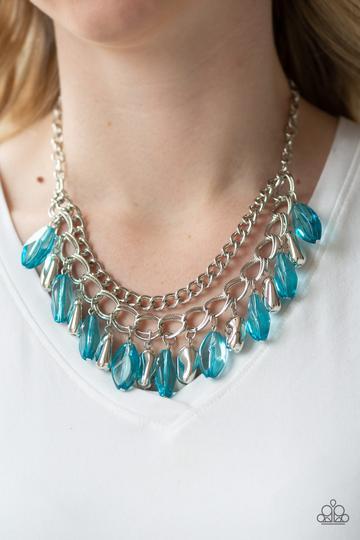 Spring Daydream Blue Necklace - Paparazzi Accessories-CarasShop.com - $5 Jewelry by Cara Jewels