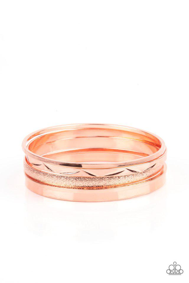 Stackable Style Copper Bracelet - Paparazzi Accessories- lightbox - CarasShop.com - $5 Jewelry by Cara Jewels