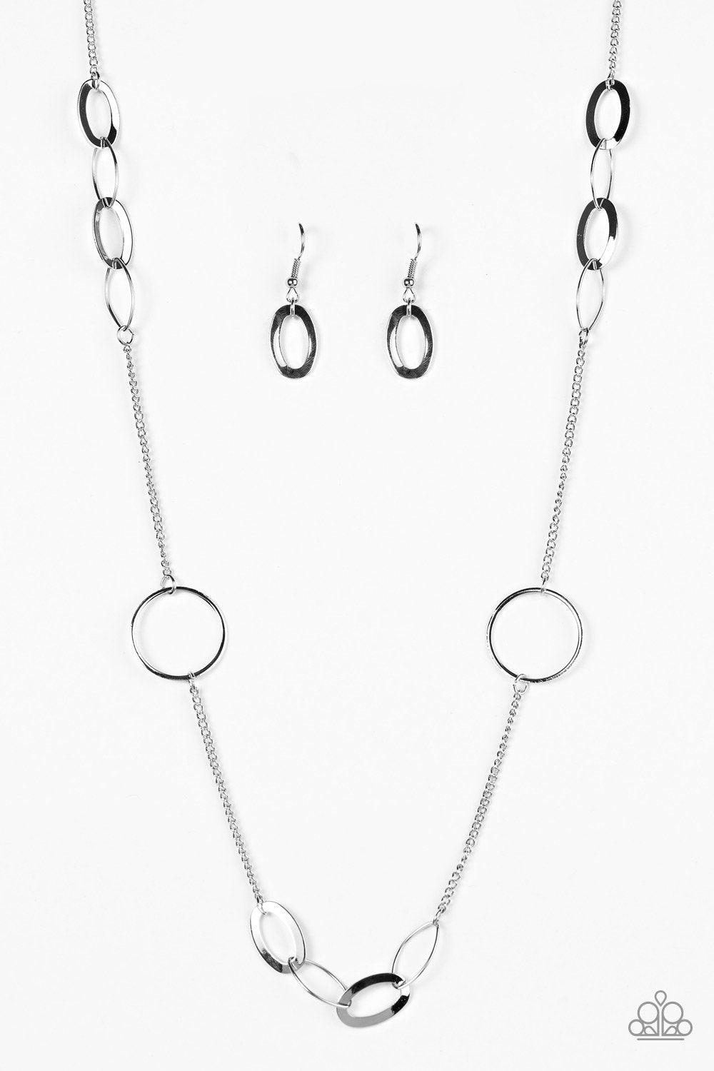 Standard Style Silver Necklace - Paparazzi Accessories-CarasShop.com - $5 Jewelry by Cara Jewels