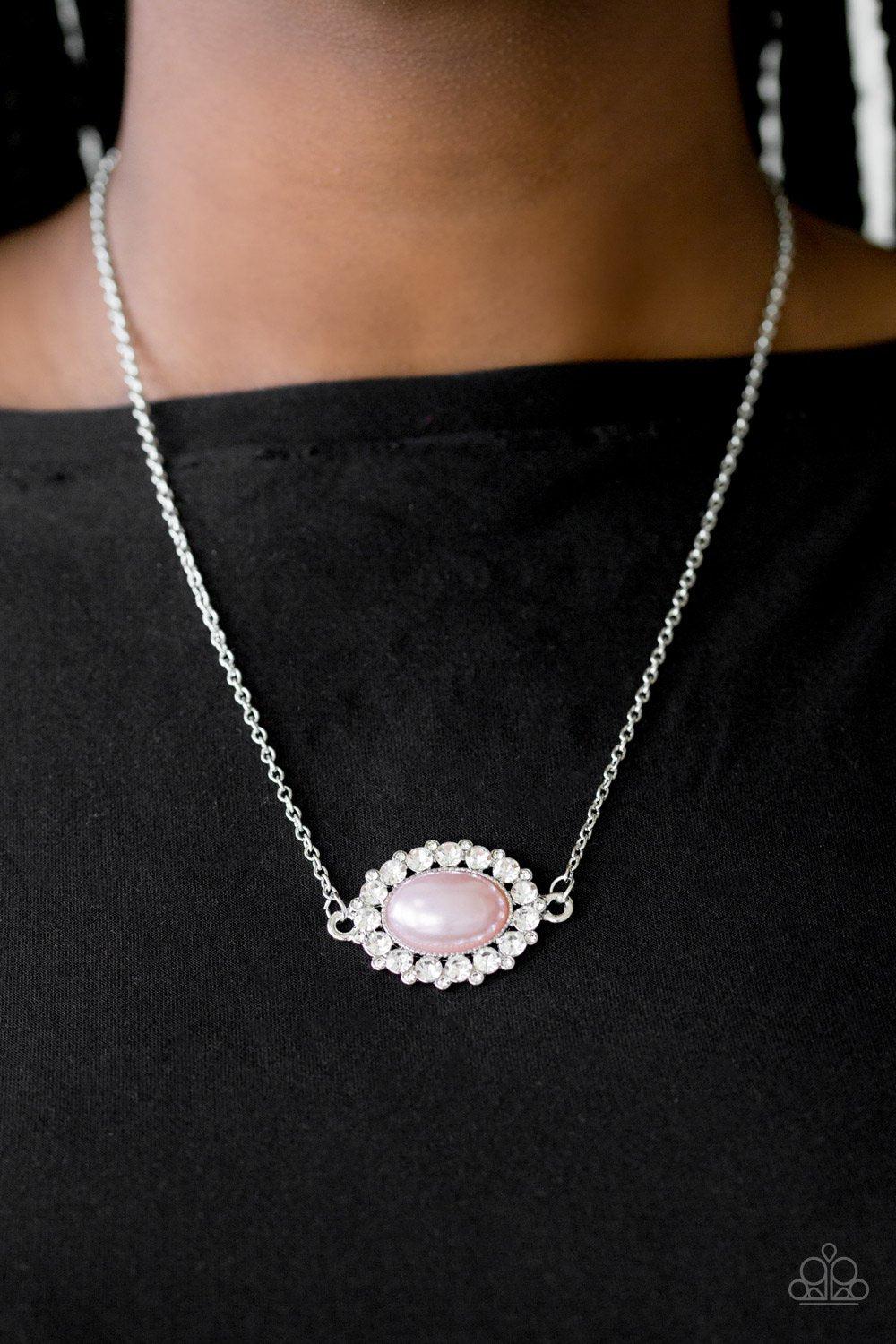 Stardom Shine Pink Pearl Necklace - Paparazzi Accessories-CarasShop.com - $5 Jewelry by Cara Jewels
