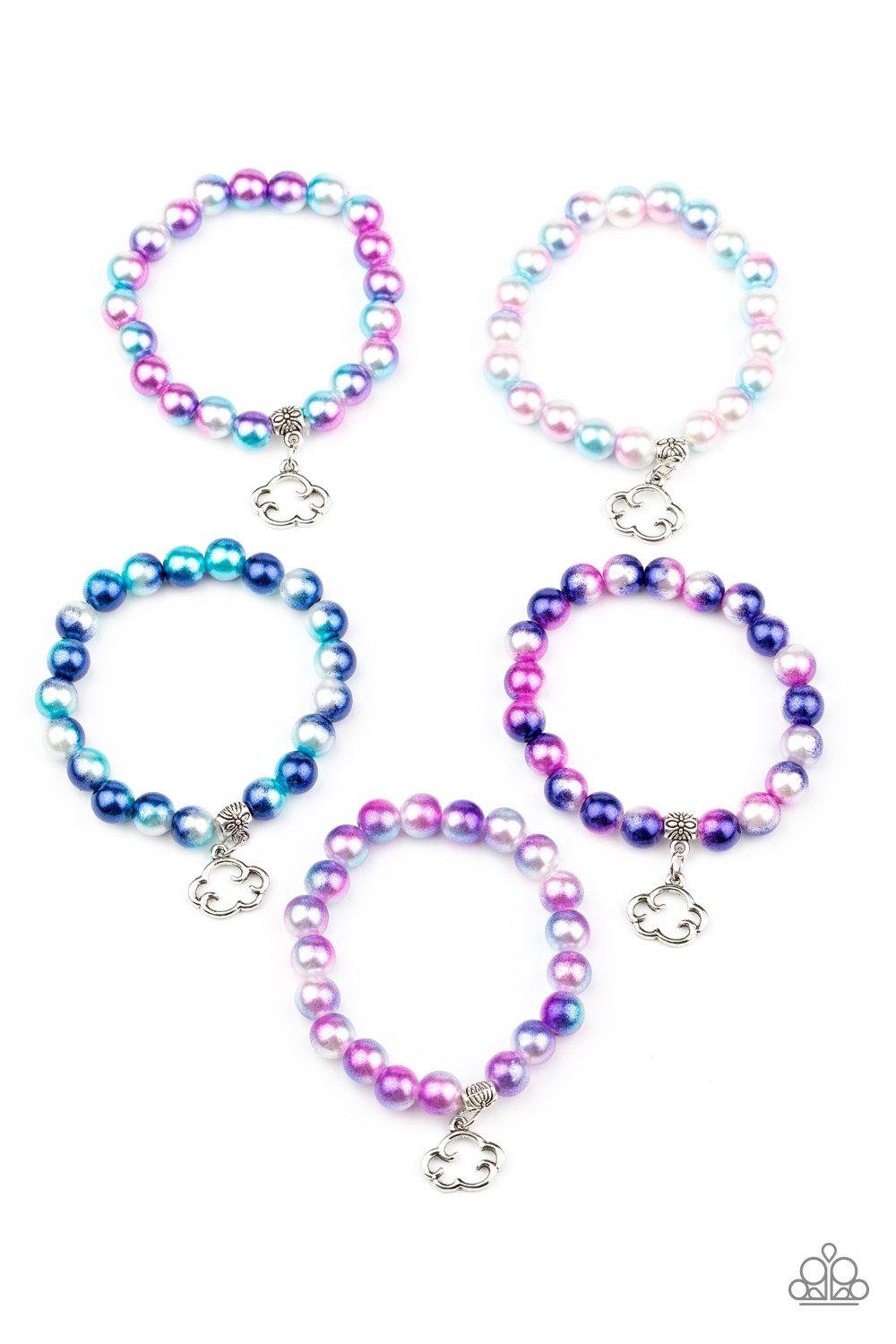 Starlet Shimmer Children&#39;s Cloud Charm Bracelets - Paparazzi Accessories (set of 5) - lightbox -CarasShop.com - $5 Jewelry by Cara Jewels