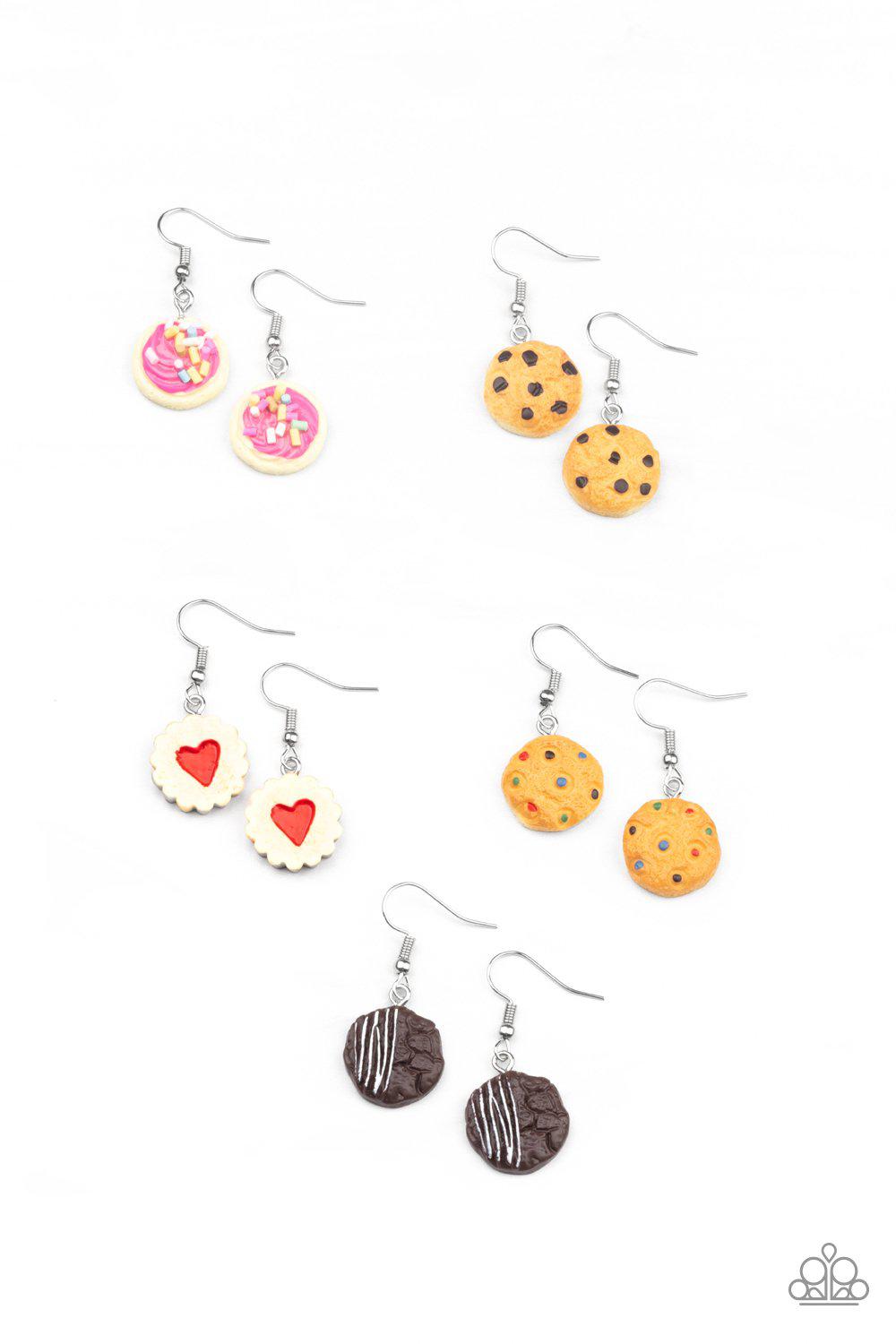 Starlet Shimmer Children&#39;s Cookie Earrings - Paparazzi Accessories - Full set -CarasShop.com - $5 Jewelry by Cara Jewels