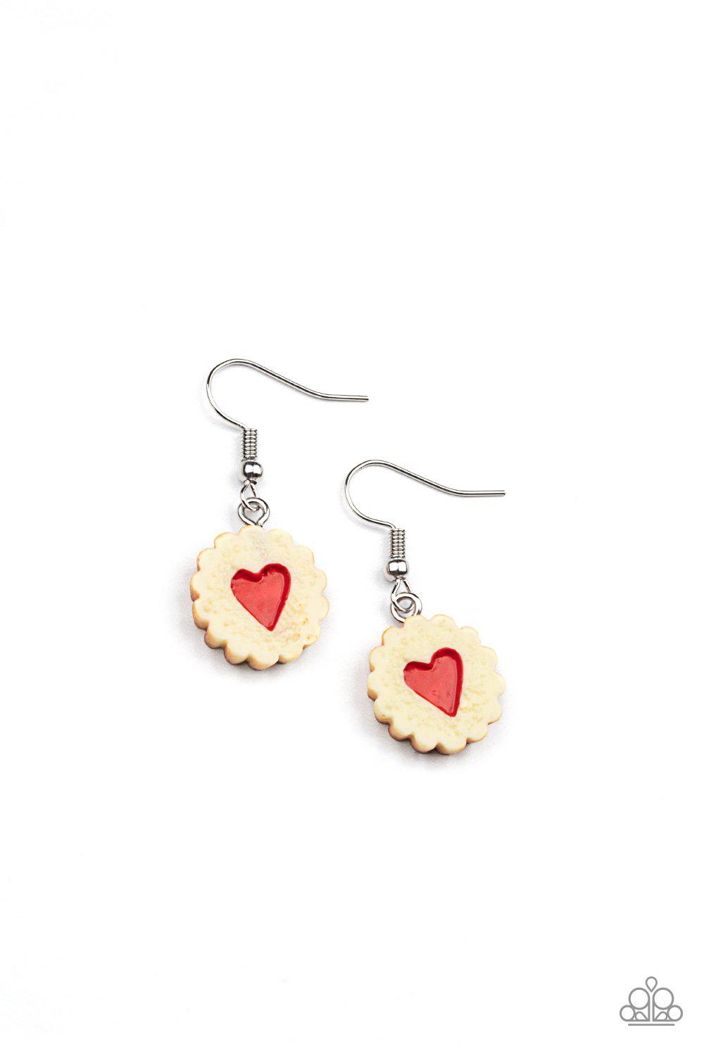 Starlet Shimmer Children&#39;s Cookie Earrings - Paparazzi Accessories - lightbox -CarasShop.com - $5 Jewelry by Cara Jewels
