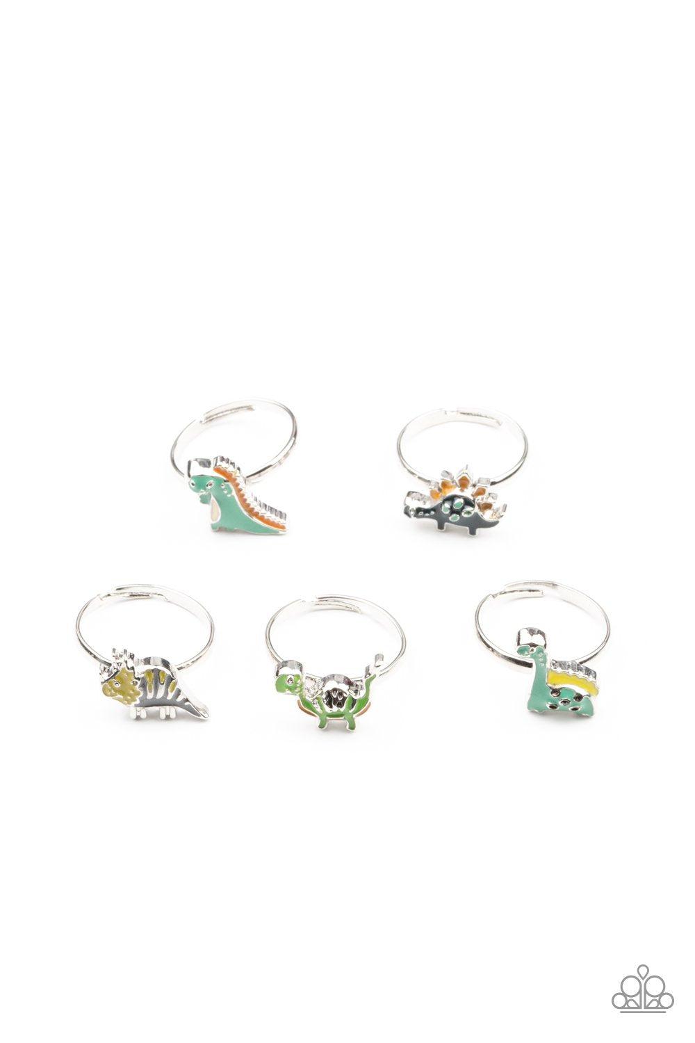Starlet Shimmer Children&#39;s Dinosaur Rings - Paparazzi Accessories (set of 5) - Full set -CarasShop.com - $5 Jewelry by Cara Jewels
