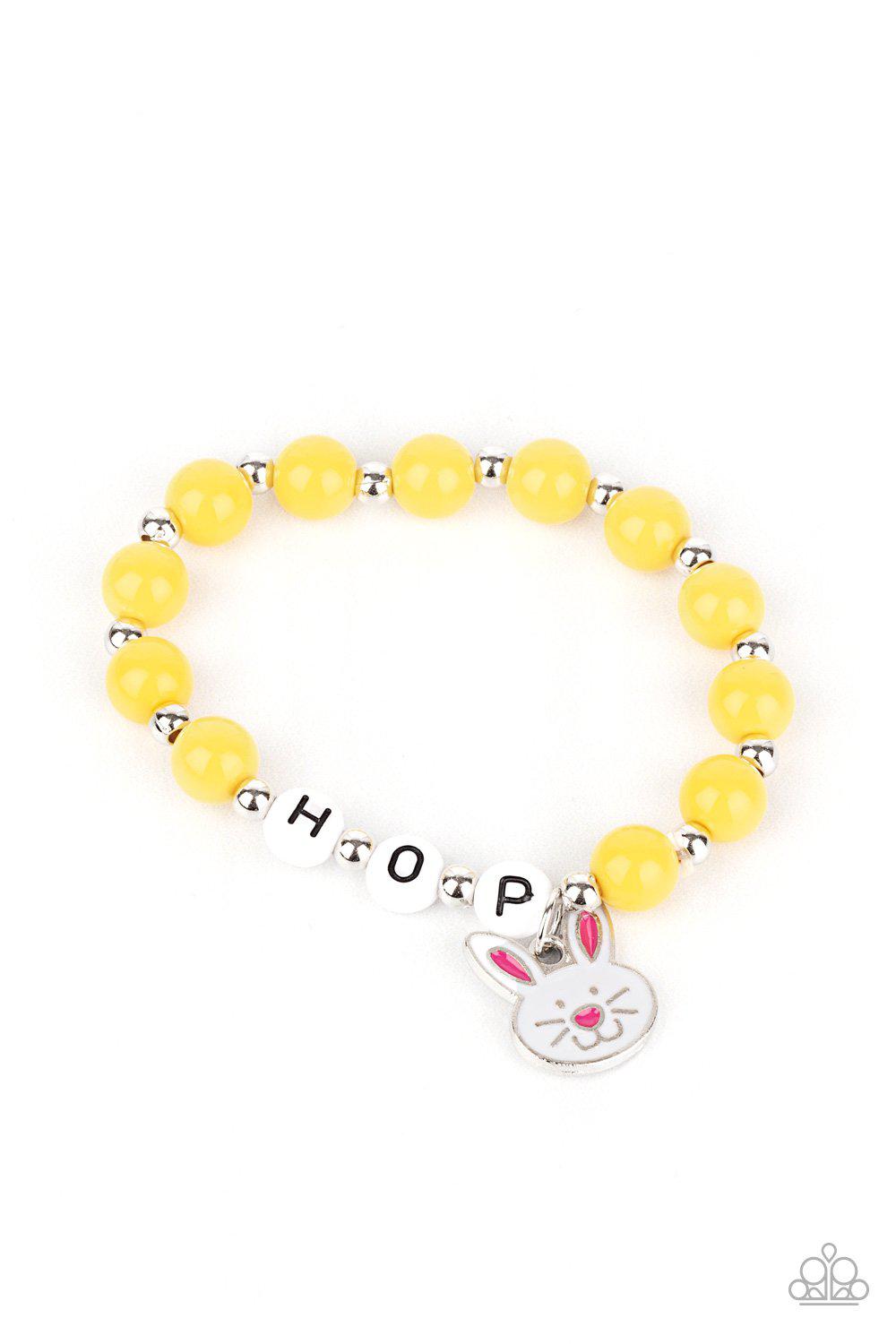 Starlet Shimmer Children&#39;s Easter Bunny Charm Bracelets - Paparazzi Accessories (set of 5) - lightbox -CarasShop.com - $5 Jewelry by Cara Jewels