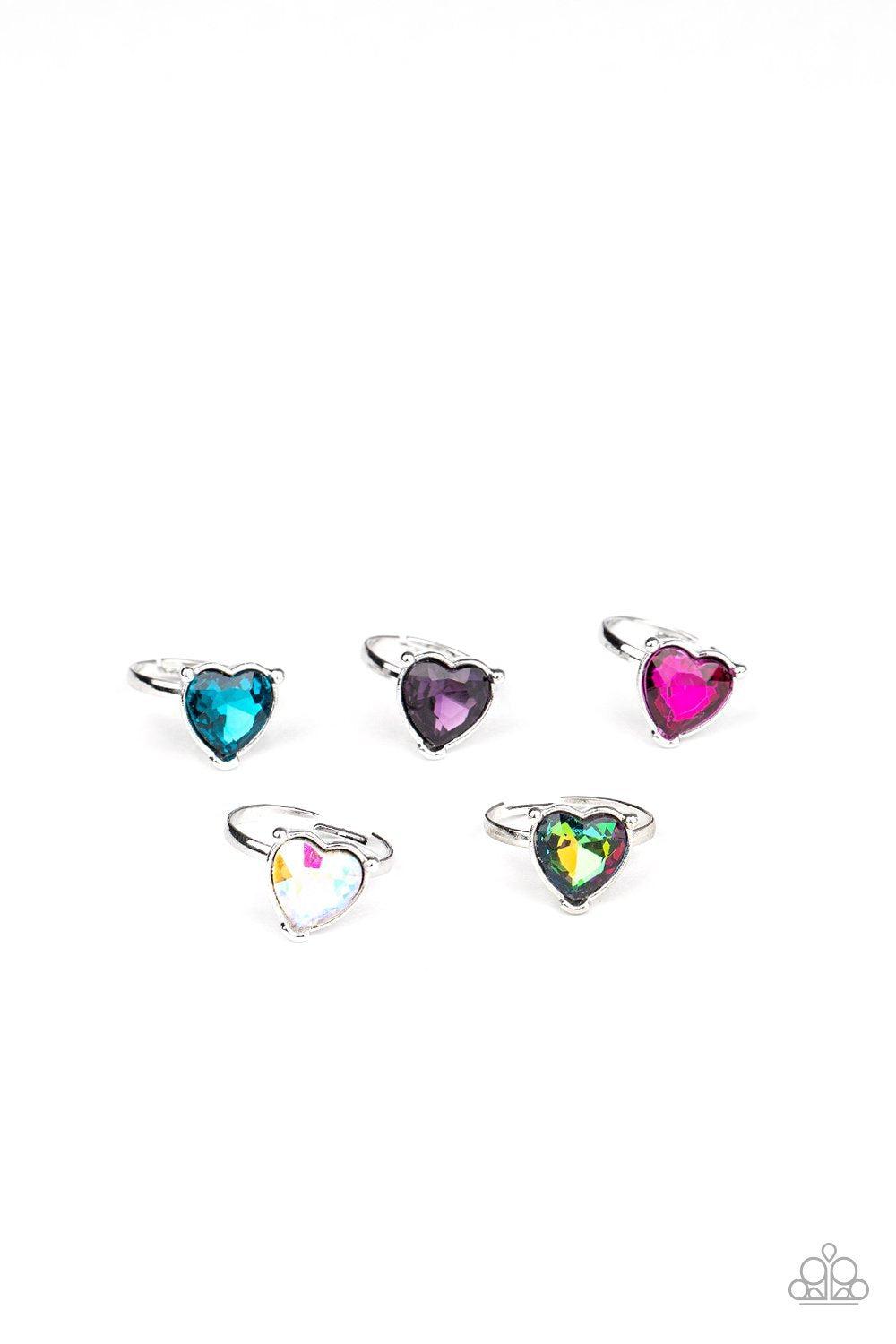Starlet Shimmer Children&#39;s Gem Heart Rings - Paparazzi Accessories (set of 5)-CarasShop.com - $5 Jewelry by Cara Jewels