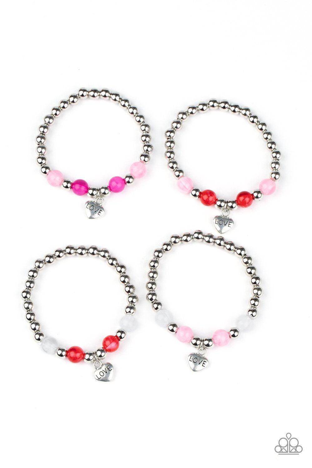 Starlet Shimmer Children&#39;s Love Heart Charm Bracelets - Paparazzi Accessories - Full set -CarasShop.com - $5 Jewelry by Cara Jewels