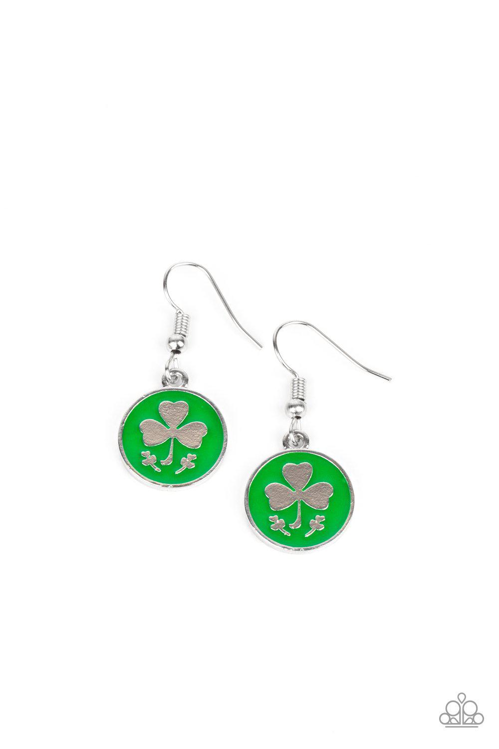 Starlet Shimmer Children&#39;s St Patrick&#39;s Day Dangle Earrings - Paparazzi Accessories (set of 5) - lightbox -CarasShop.com - $5 Jewelry by Cara Jewels