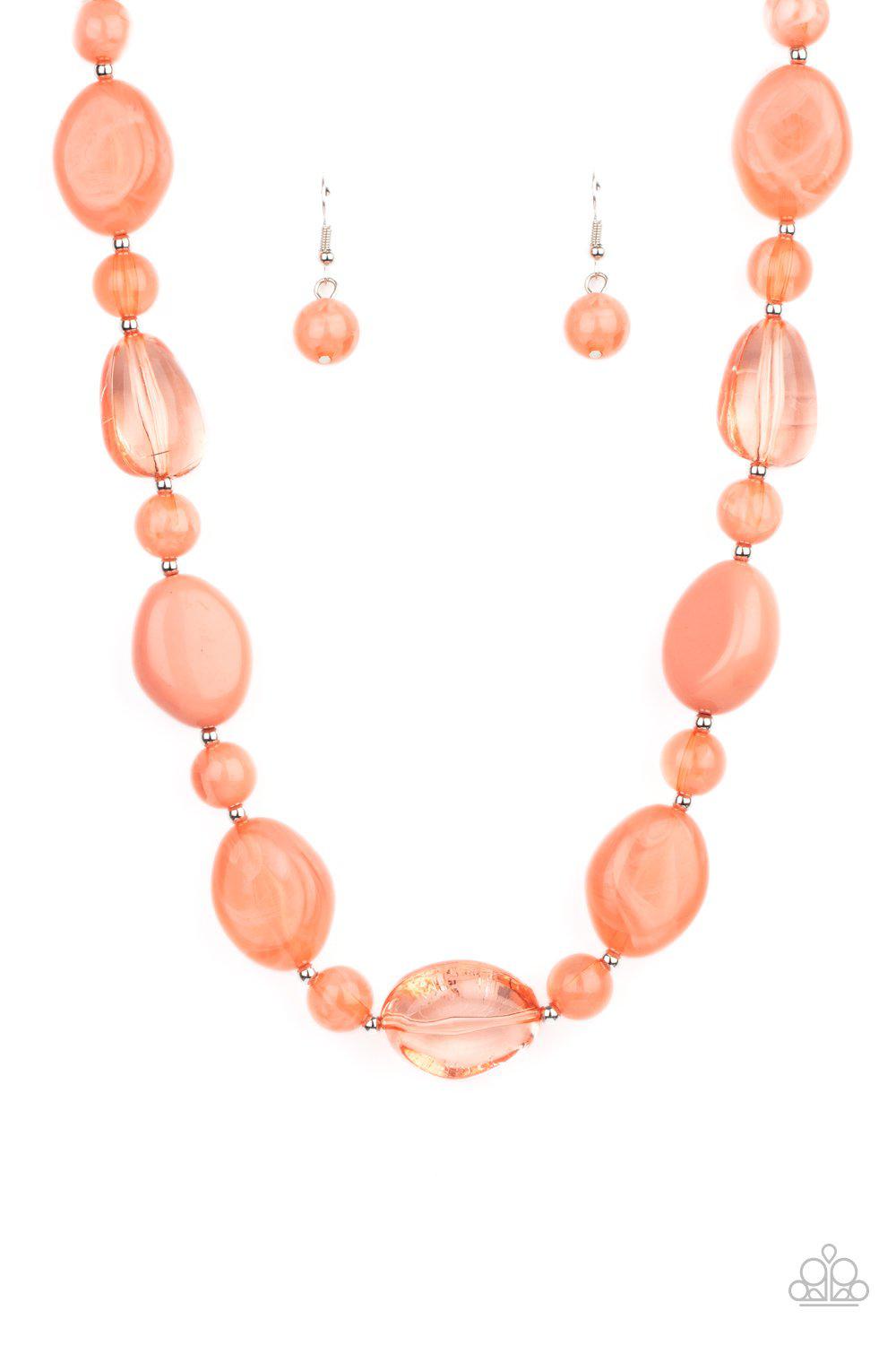 Staycation Stunner Coral Necklace - Paparazzi Accessories- lightbox - CarasShop.com - $5 Jewelry by Cara Jewels