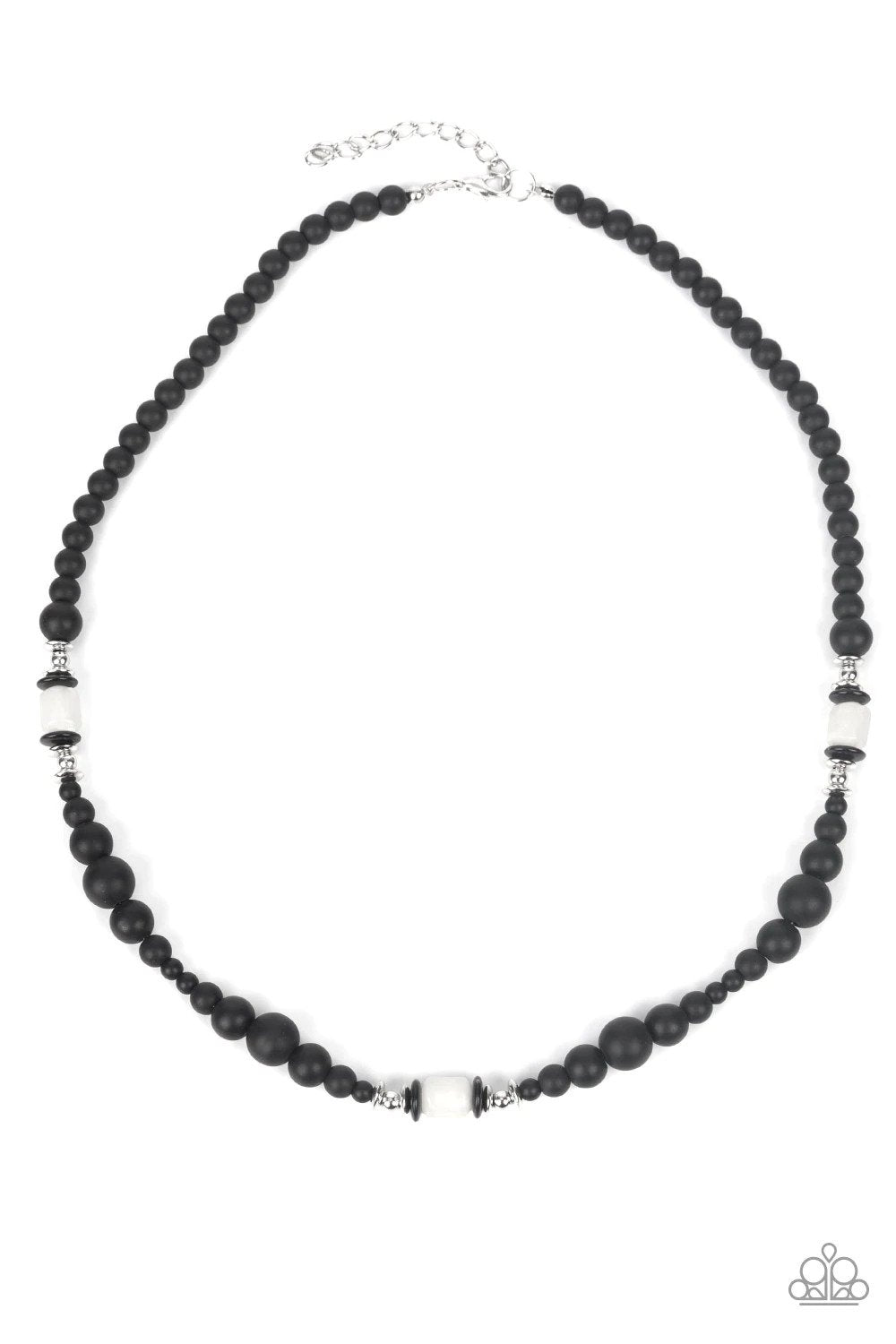 Stone Synchrony Men&#39;s White Stone Urban Necklace - Paparazzi Accessories- lightbox - CarasShop.com - $5 Jewelry by Cara Jewels