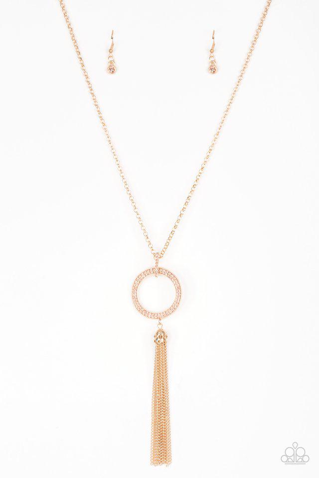 Straight to the Top Gold Necklace - Paparazzi Accessories- lightbox - CarasShop.com - $5 Jewelry by Cara Jewels