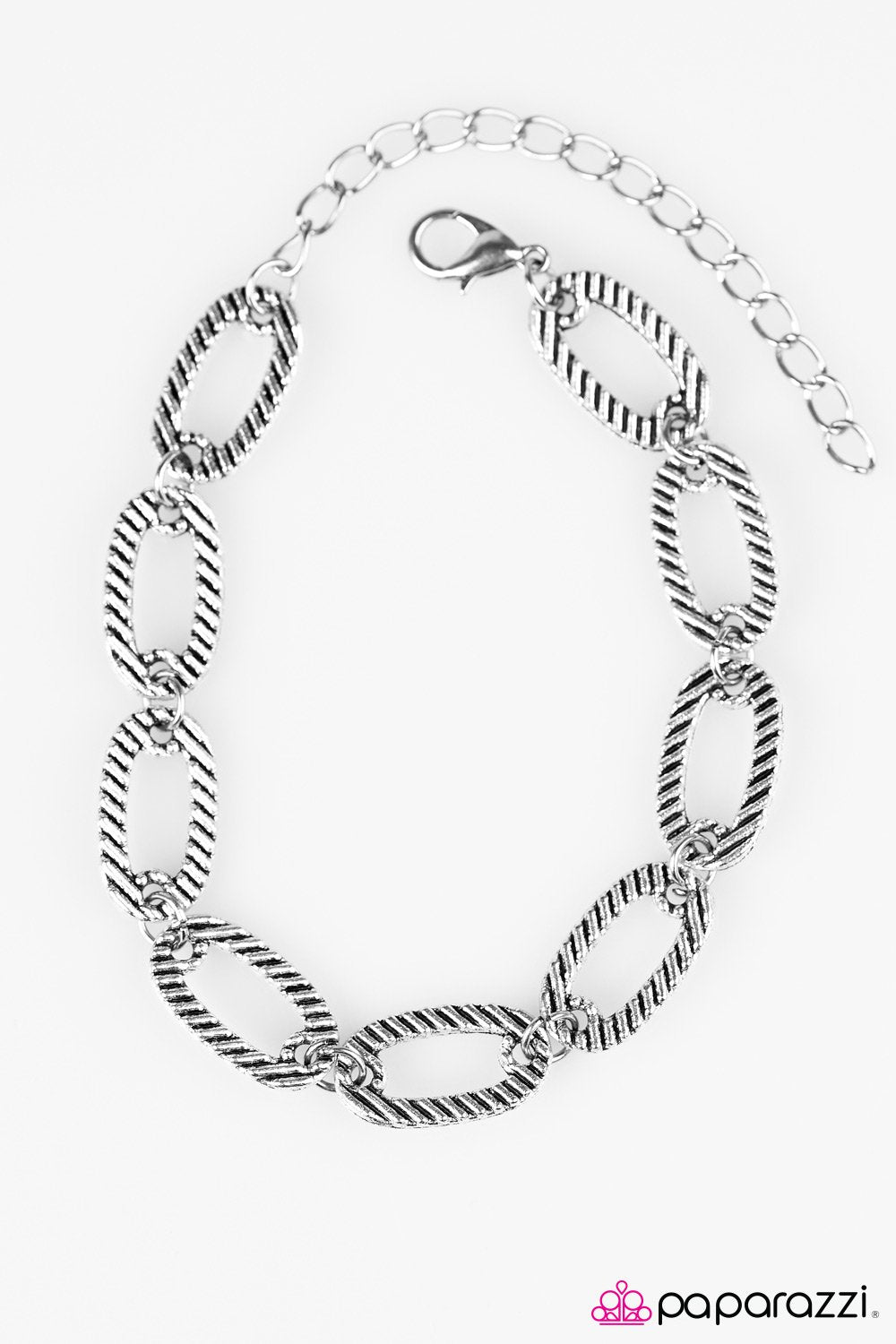 Street Style Silver Chain Bracelet - Paparazzi Accessories-CarasShop.com - $5 Jewelry by Cara Jewels