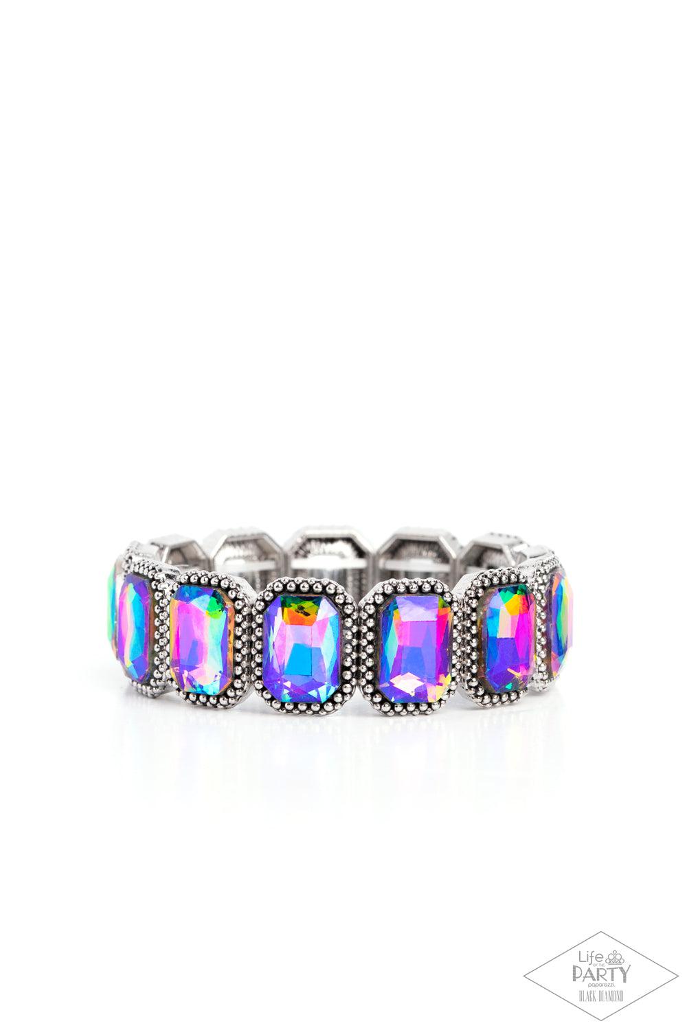 Studded Smolder Multi Oil Spill Bracelet - Paparazzi Accessories- lightbox - CarasShop.com - $5 Jewelry by Cara Jewels