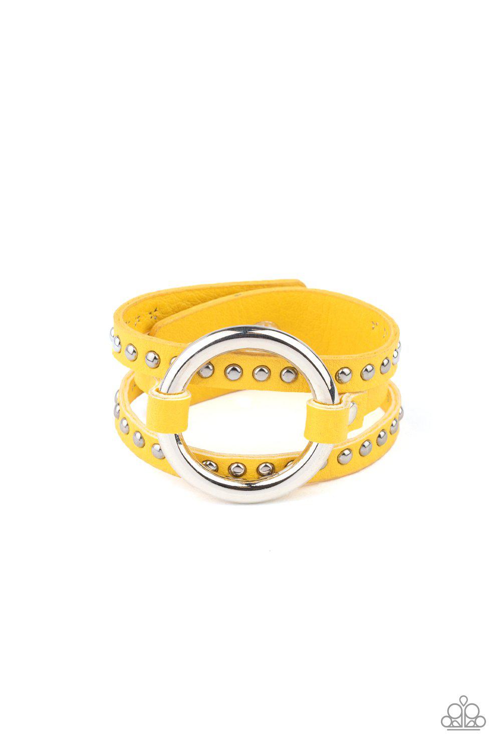 Paparazzi yellow deals wrap bracelet