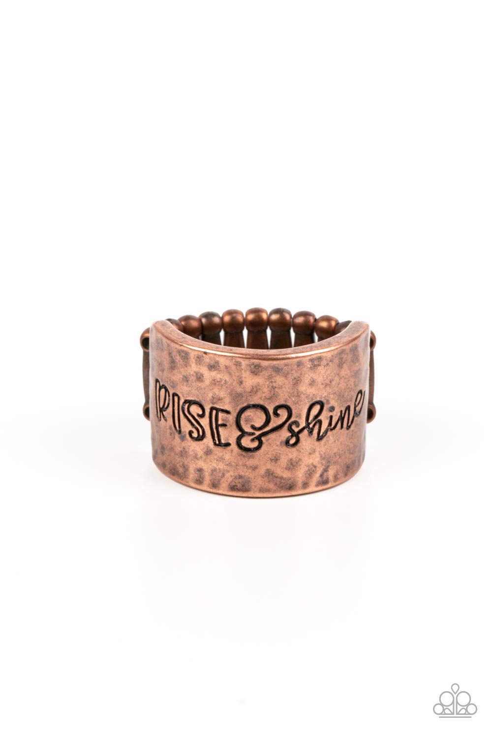 Sunrise Street Copper Inspirational Ring - Paparazzi Accessories- lightbox - CarasShop.com - $5 Jewelry by Cara Jewels