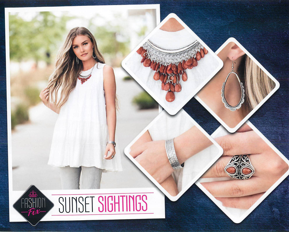 Sunset Sightings Complete Trend Blend (4 pc set) August 2020 - Paparazzi Accessories Fashion Fix-Set-CarasShop.com - $5 Jewelry by Cara Jewels