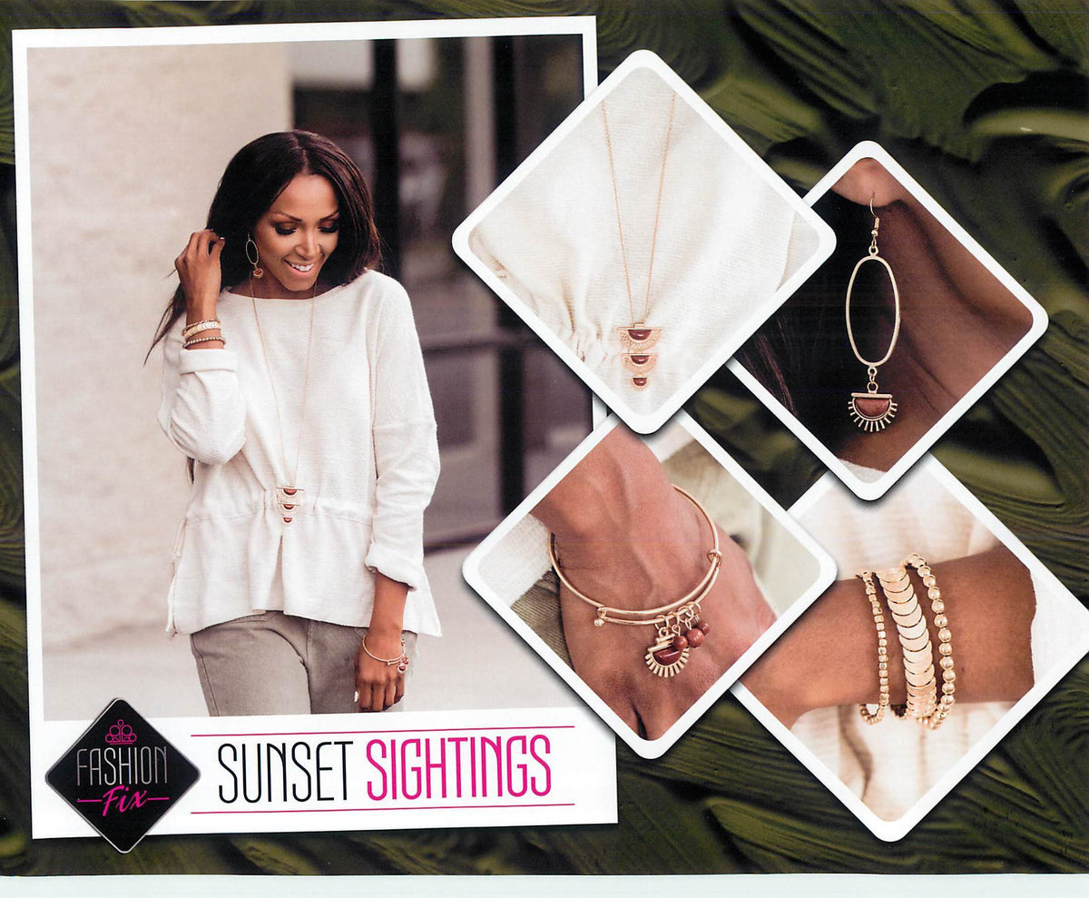 Sunset Sightings Complete Trend Blend (4 pc set) July 2020 - Paparazzi Accessories Fashion Fix-Set-CarasShop.com - $5 Jewelry by Cara Jewels