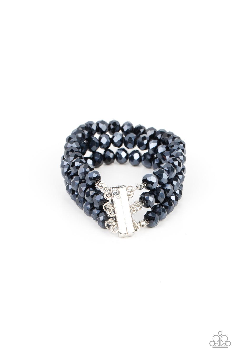 Supernova Sultry Blue Bracelet - Paparazzi Accessories- lightbox - CarasShop.com - $5 Jewelry by Cara Jewels