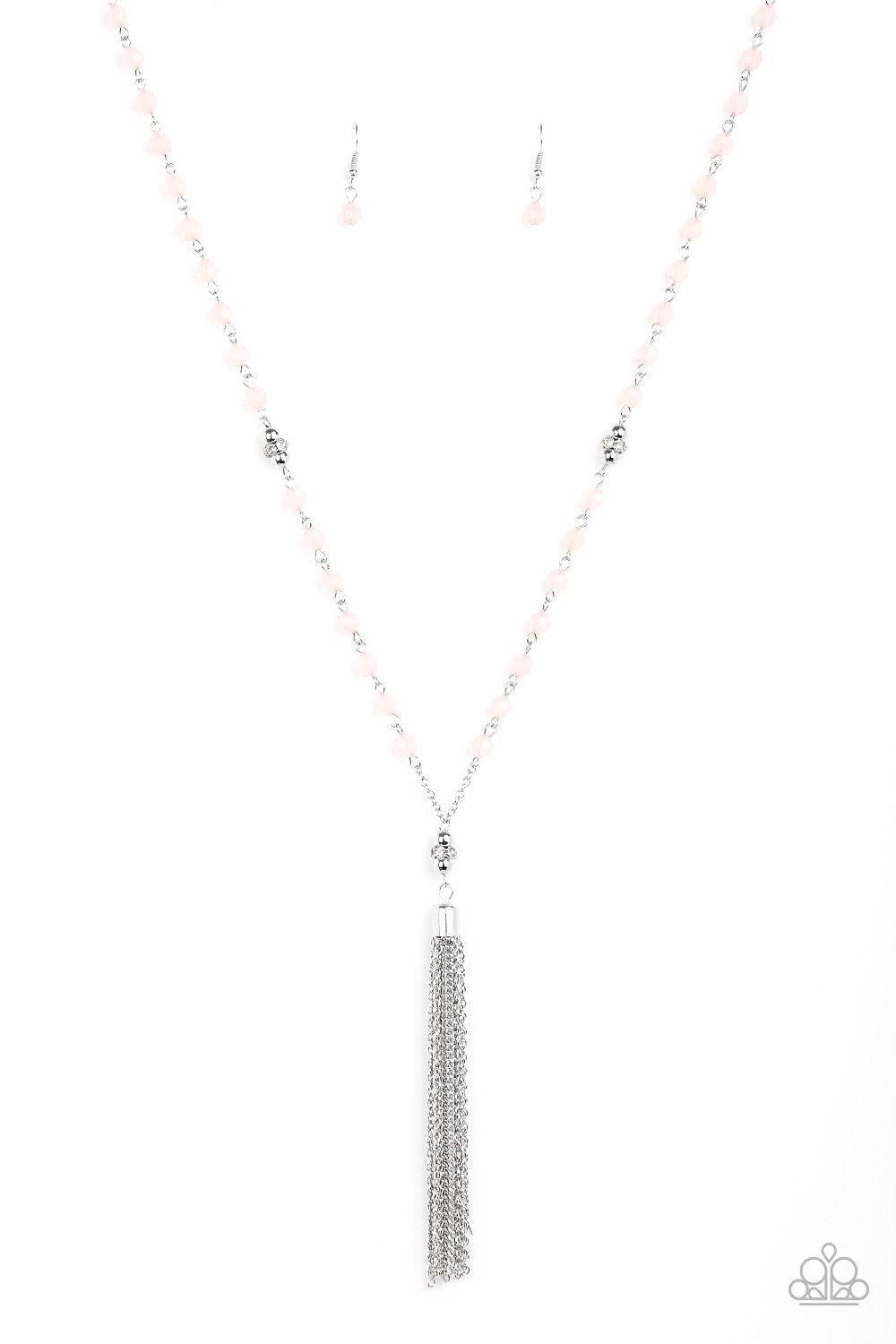 Tassel Takeover Pink Tassel Necklace - Paparazzi Accessories- lightbox - CarasShop.com - $5 Jewelry by Cara Jewels