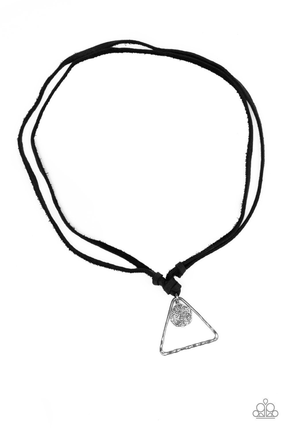 Terra Traverse Black and Silver Urban Necklace - Paparazzi Accessories-CarasShop.com - $5 Jewelry by Cara Jewels