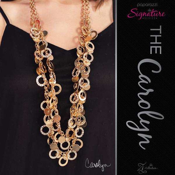 The Carolyn 2018 Zi Signature Collection Necklace and matching Earrings - Paparazzi Accessories-CarasShop.com - $5 Jewelry by Cara Jewels